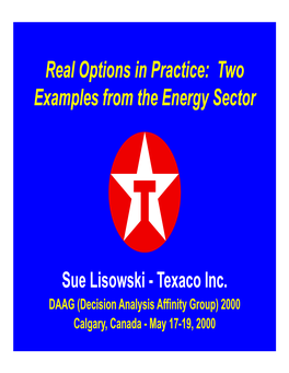 Real Options in Practice: Two Examples from the Energy Sector