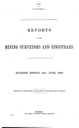 Mining Surveyors and Registrarso