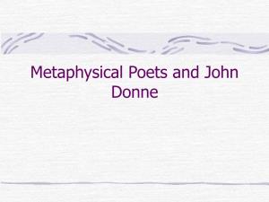 Metaphysical Poets and John Donne