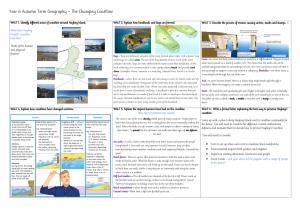 Year 6 Autumn Term Geography – the Changing Coastline