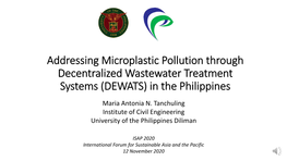 Addressing Microplastic Pollution Through DEWATS