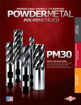 Precision Cutting Tools Powdered Metal Catalog