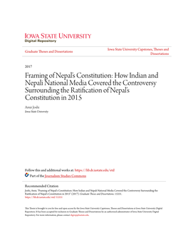 Framing of Nepal's Constitution