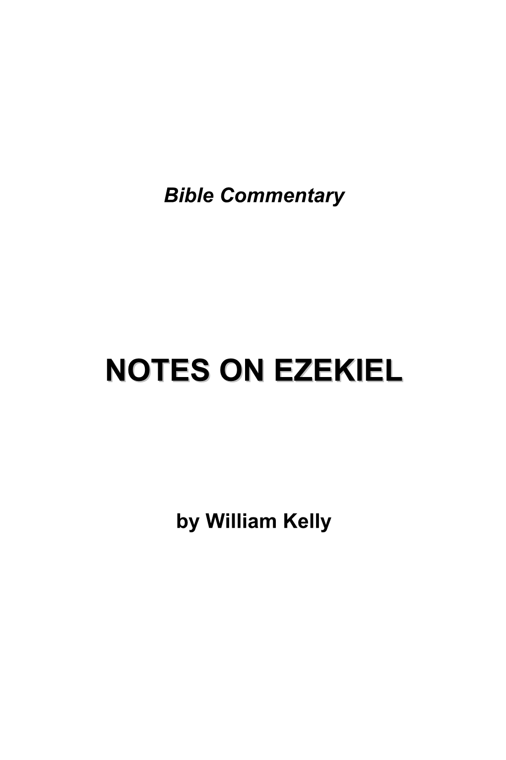 Notes on Ezekiel