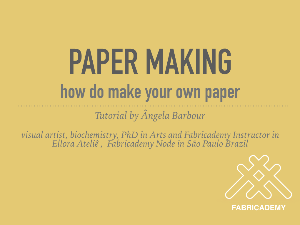 Papermaking Angela Barbour.Key