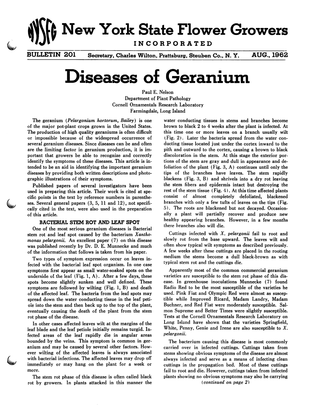 Diseases of Geranium