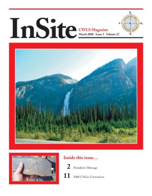 Insite March 2008 Issue 1 Volume 27 T