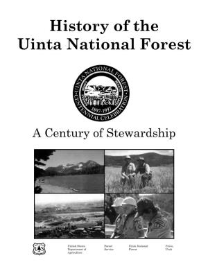 History of the Uinta National Forest