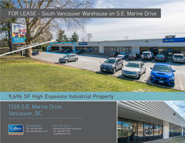 9,696 SF High Exposure Industrial Property 1328 S.E. Marine Drive, Vancouver, BC