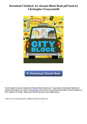 Download Cityblock an Abrams Block Book Pdf Book by Christopher Franceschelli