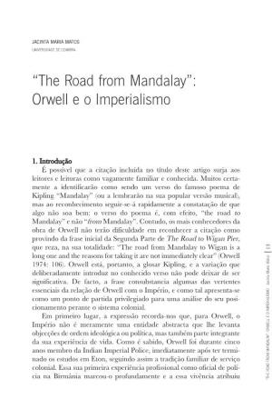 “The Road from Mandalay”: Orwell E O Imperialismo