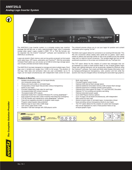 AN9725LG Datasheet