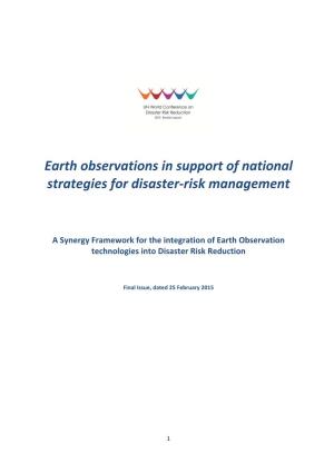 Earth Observations in Support of National Strategies for Disaster-Risk