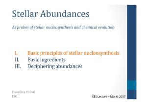 Stellar Abundances