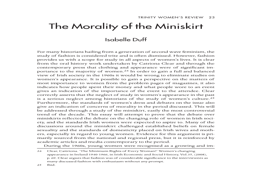 The Morality of the Miniskirt