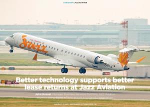 Better Technology Supports Better Lease Returns at Jazz Aviation