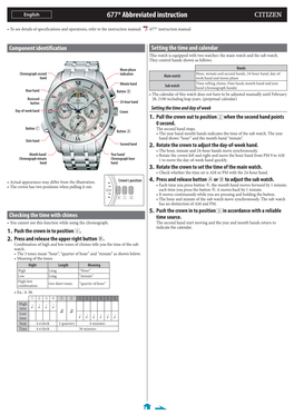 677* Abbreviated Instruction