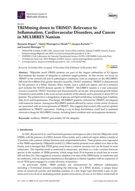 Trimming Down to TRIM37: Relevance to Inﬂammation, Cardiovascular Disorders, and Cancer in MULIBREY Nanism