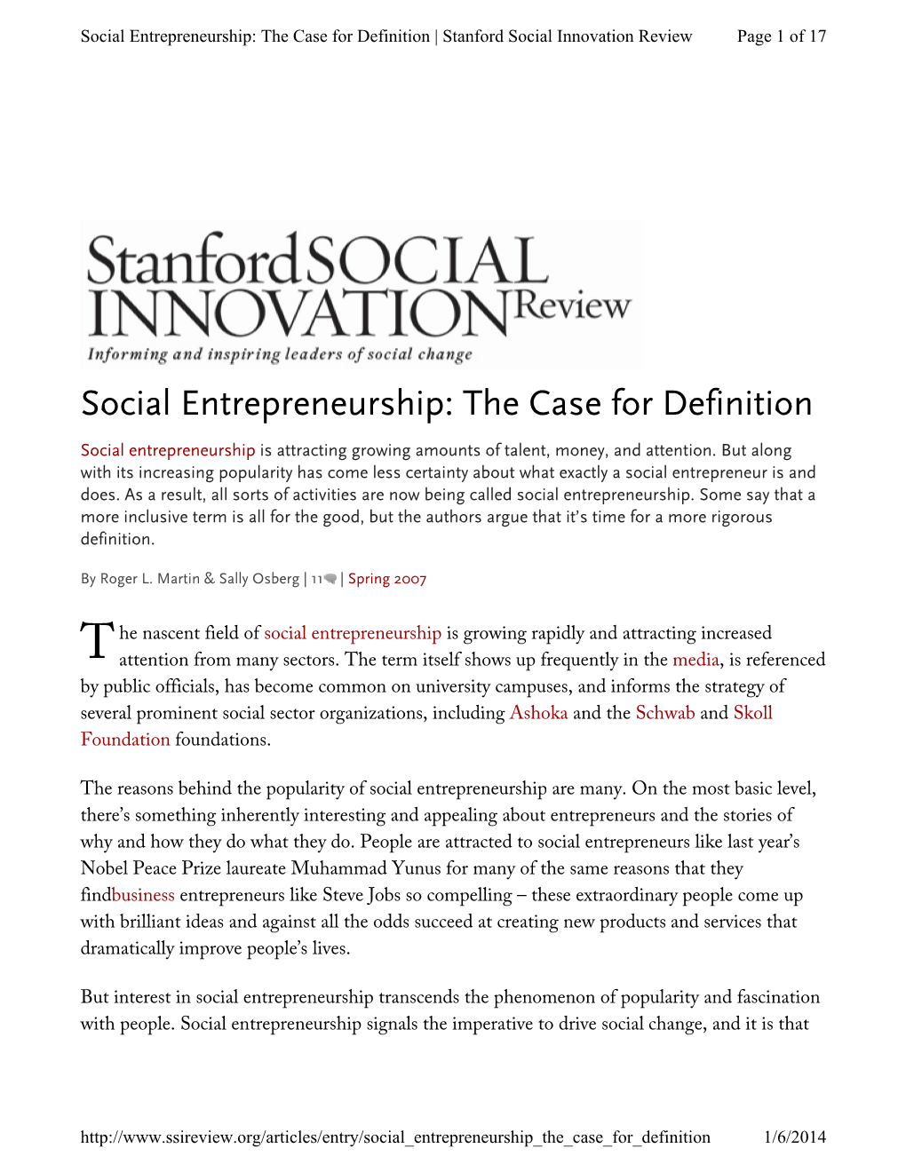 case study of social entrepreneurs