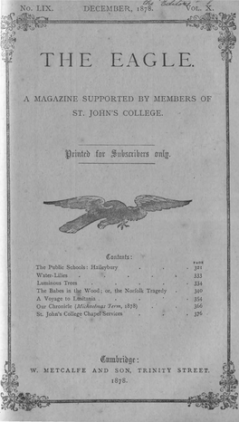 The Eagle 1878 (Michaelmas)