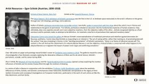 Artist Resources – Egon Schiele (Austrian, 1890-1918)