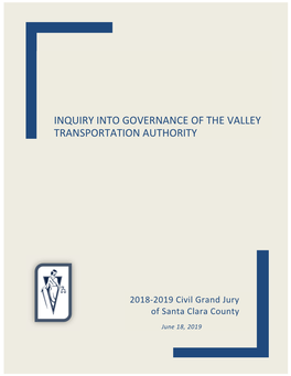 Inquiry Into Governance of the Valley Transportation Authority