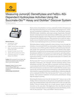 Measuring Jumonjic Demethylase and Feii