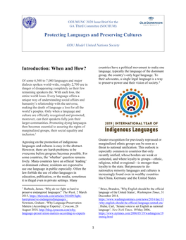 Languages and Preserving Cultures
