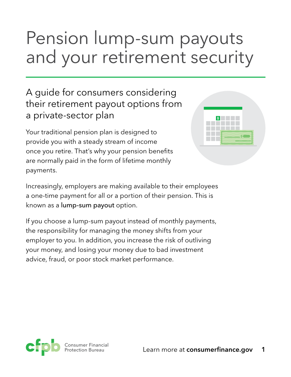 Pension Lump-Sum Payouts and Your Retirement Security