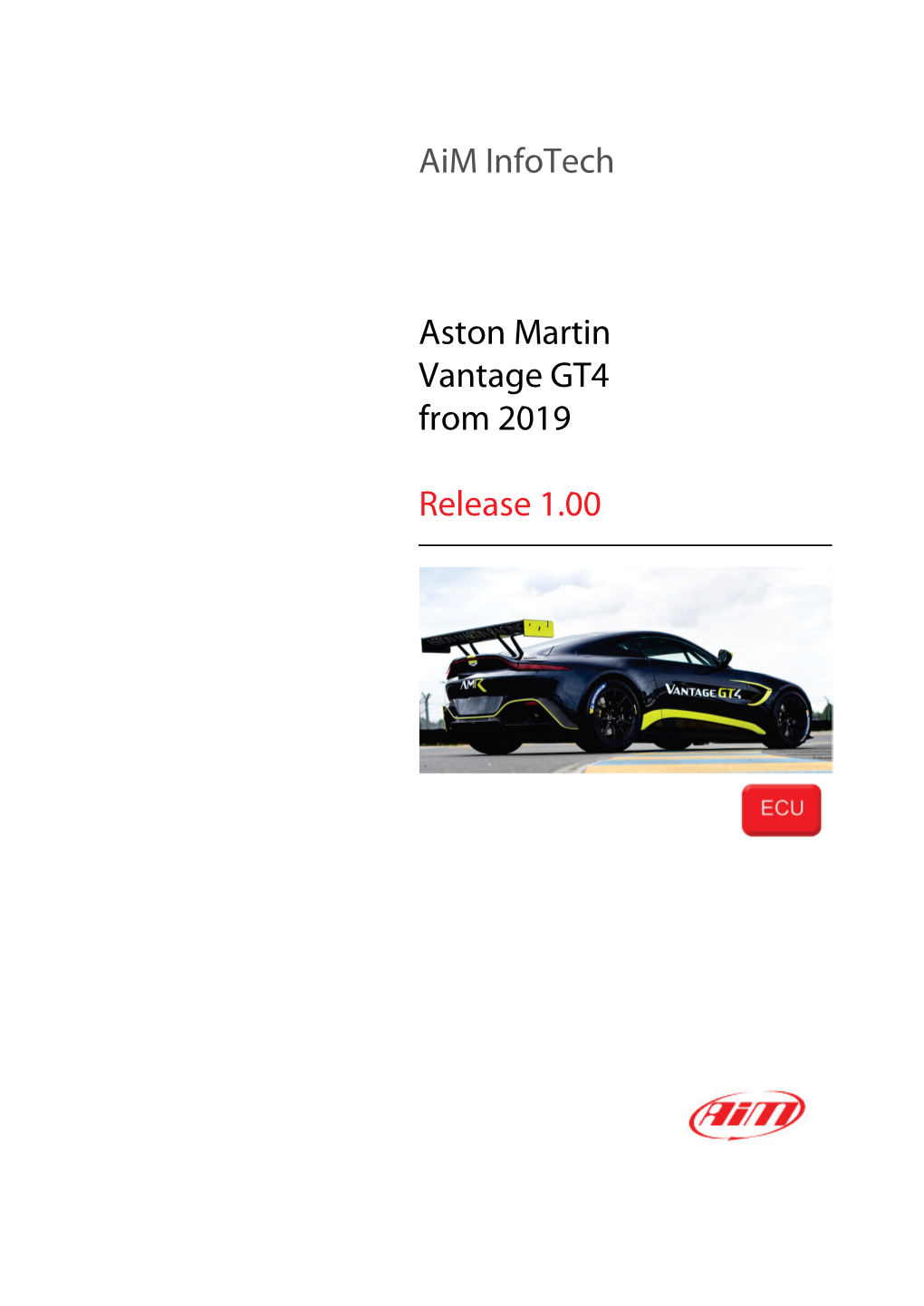 Aim Infotech Aston Martin Vantage GT4 from 2019 Release 1.00