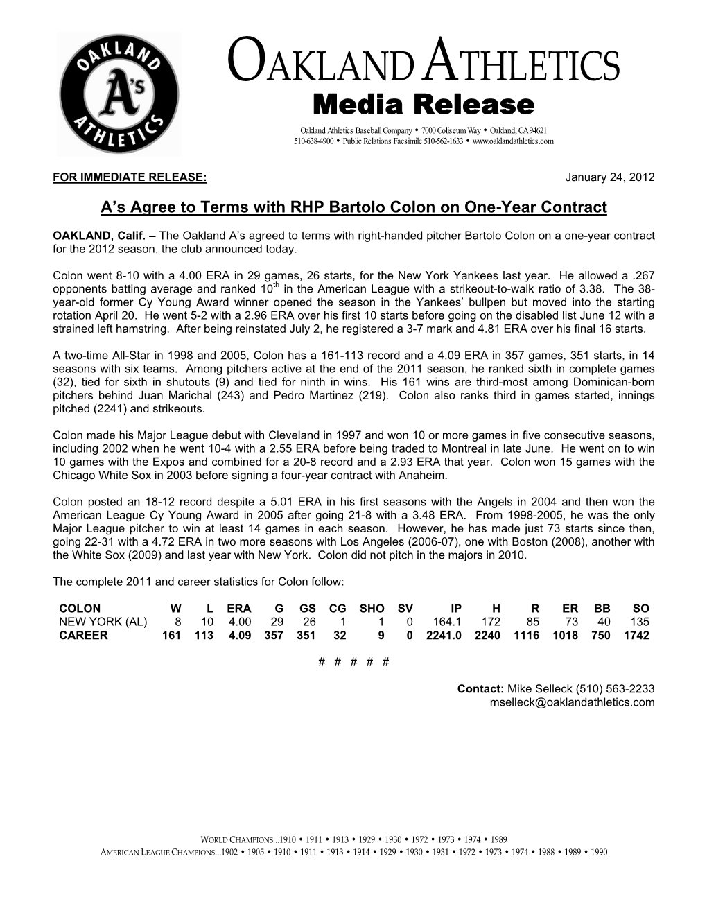 Media Release