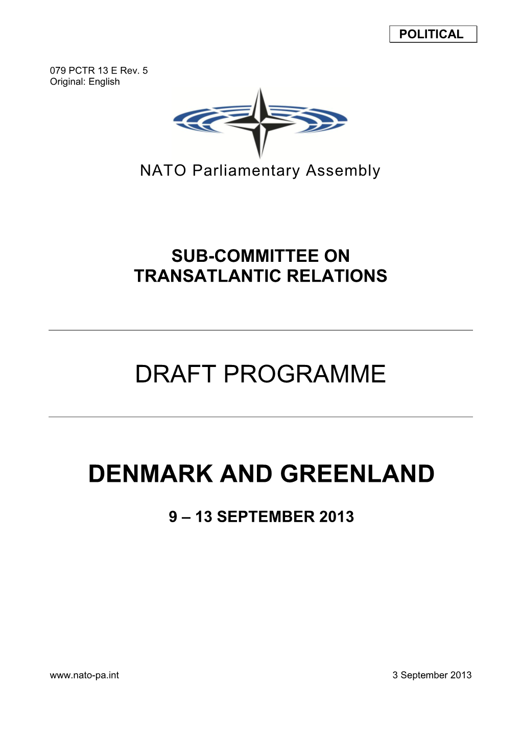 Draft Programme Denmark and Greenland
