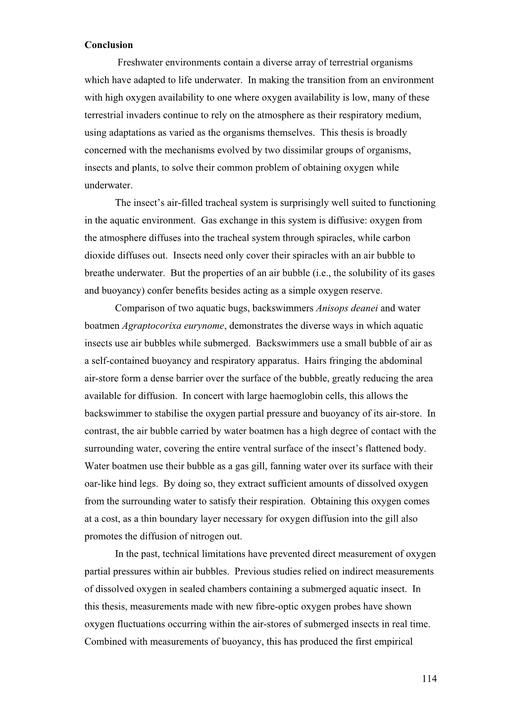 Respiratory Adaptations of Secondarily Aquatic Organisms