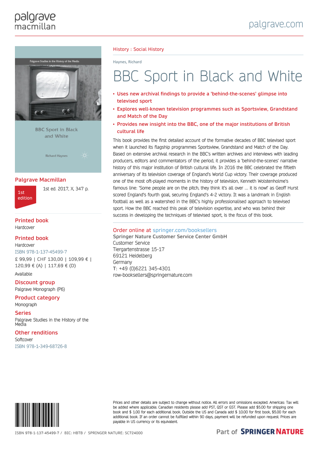 BBC Sport in Black and White