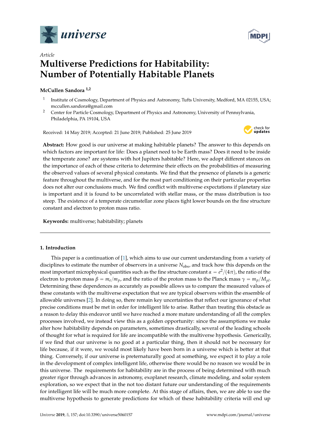 Number of Potentially Habitable Planets