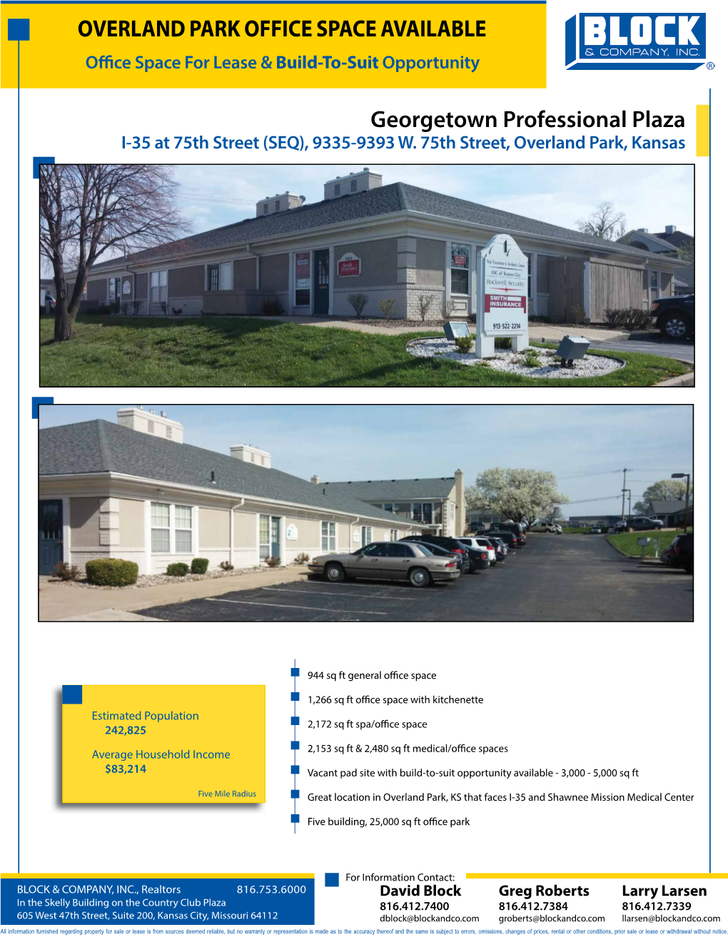 OVERLAND PARK OFFICE SPACE AVAILABLE Georgetown