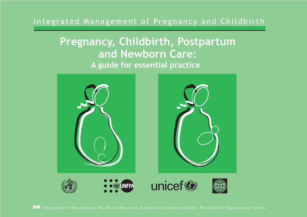 Pregnancy, Childbirth, Postpartum and Newborn Care: a Guide for Essential Practice