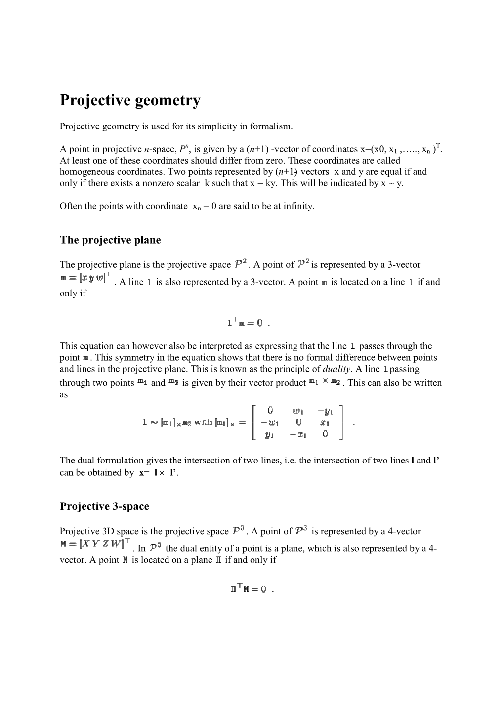 Projective Geometry