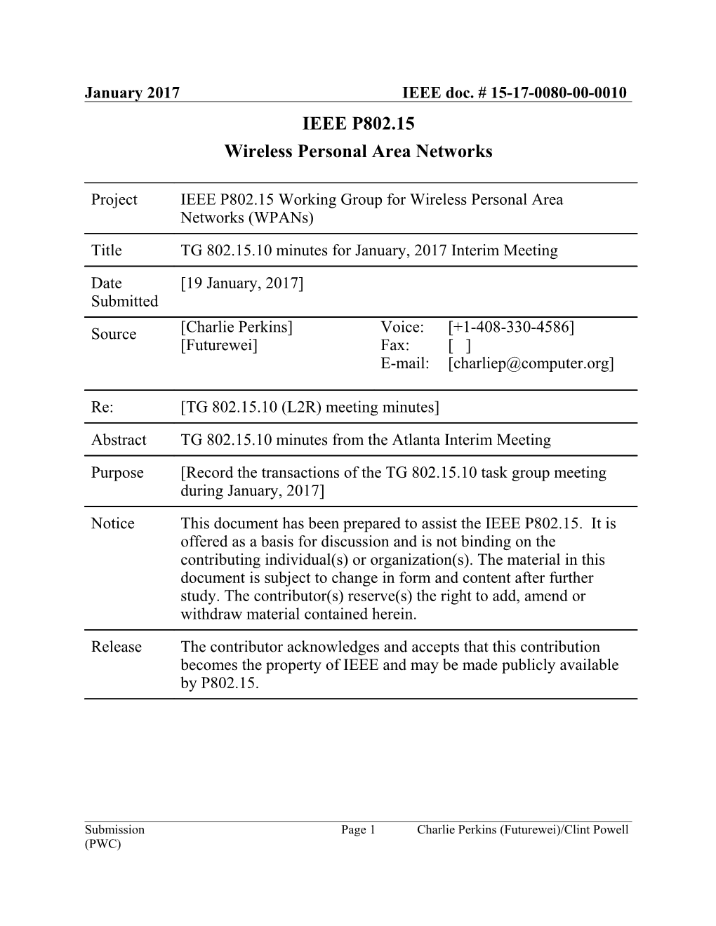 Wireless Personal Area Networks s35