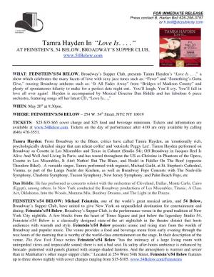 Tamra Hayden in “Love Is