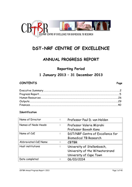 Dst-Nrf Centre of Excellence