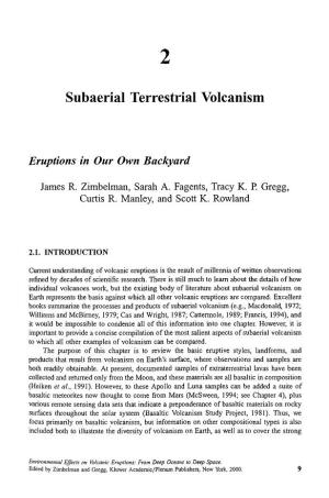 Subaerial Terrestrial Volcanism