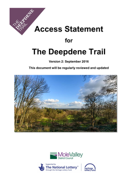 Access Statement the Deepdene Trail