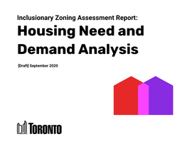 Inclusionary Zoning Assessment Report: Housing Need and Demand Analysis