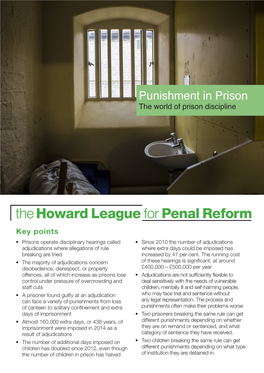 Punishment in Prison the World of Prison Discipline