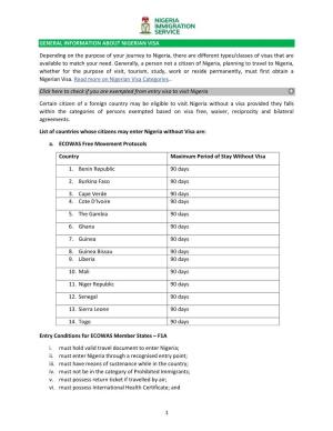 General Information About Nigerian Visa
