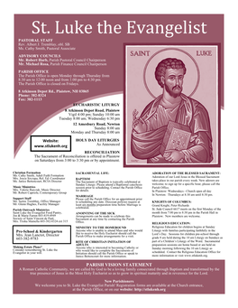 St. Luke the Evangelist PASTORAL STAFF Rev