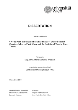 Dissertation