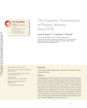 The Cognitive Neuroscience of Human Memory Since H.M