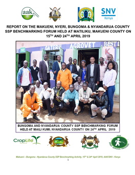 Report on the Makueni, Nyeri, Bungoma & Nyandarua County Ssp